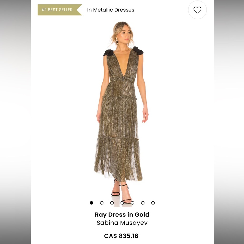 Sabina Musayev Gold Dress